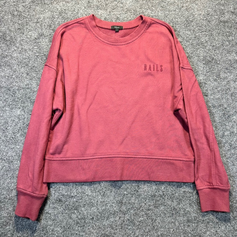 Rails Alice Sweatshirt Women Small Cranberry Red Cotton Loungewear